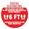 Signmission Social Distancing For Health And Safety Non-Slip Floor Graphic, 16" x 16", FD-2-C-16-99995 FD-2-C-16-99995 - alternate 1